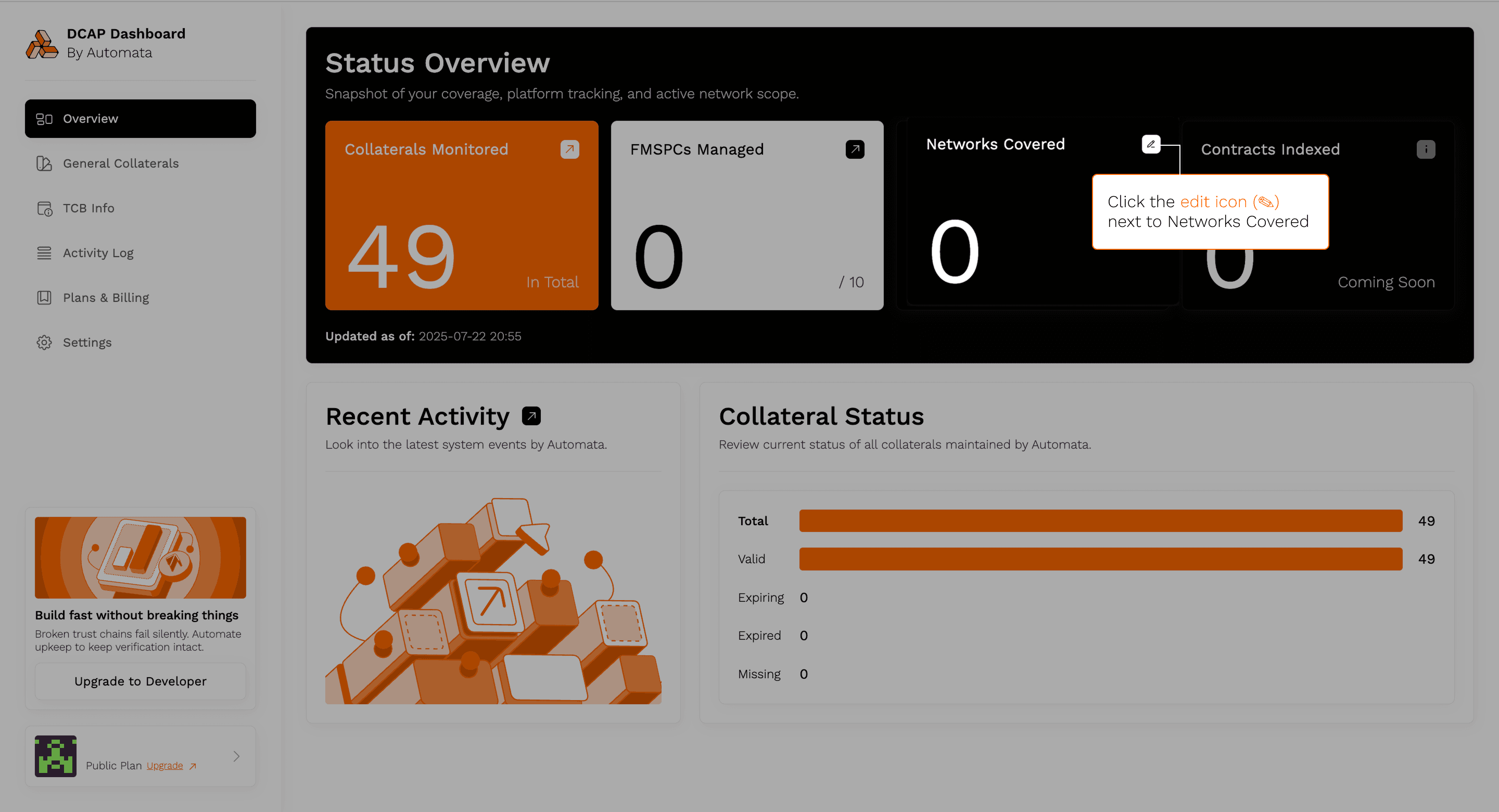 Open networks selector