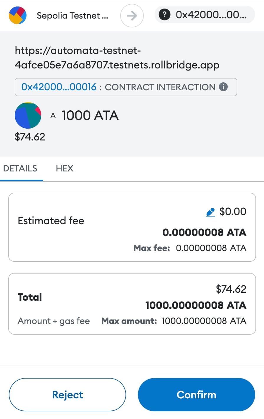 Confirm withdrawal on L2