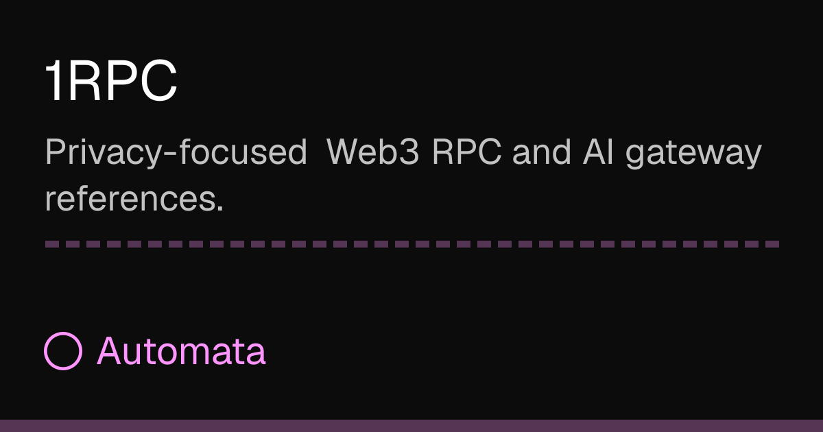 1RPC | Automata Docs