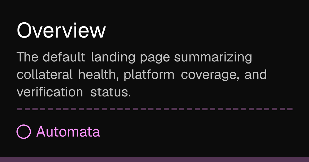 Overview | Automata Docs